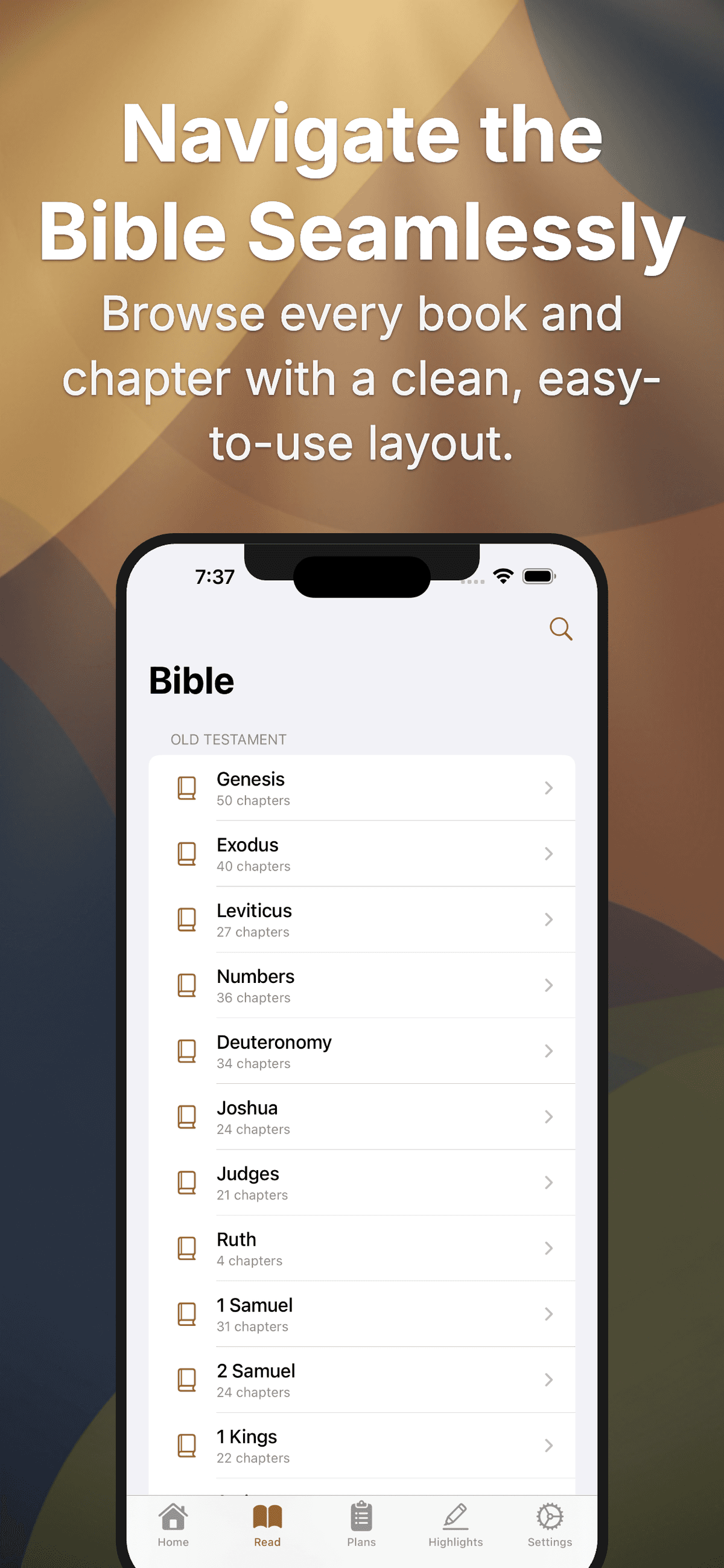 Navigate the Bible - Browse every book and chapter